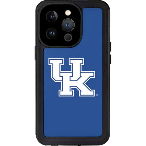 University of Kentucky UK on Blue iPhone 15 Pro Waterproof Case
